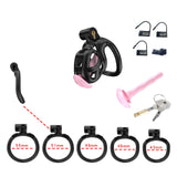 Black Cobra Nub Chastity Kit With Urethral