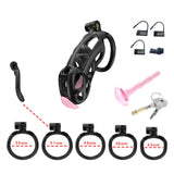 Black Cobra Maxi Chastity Kit With Urethral