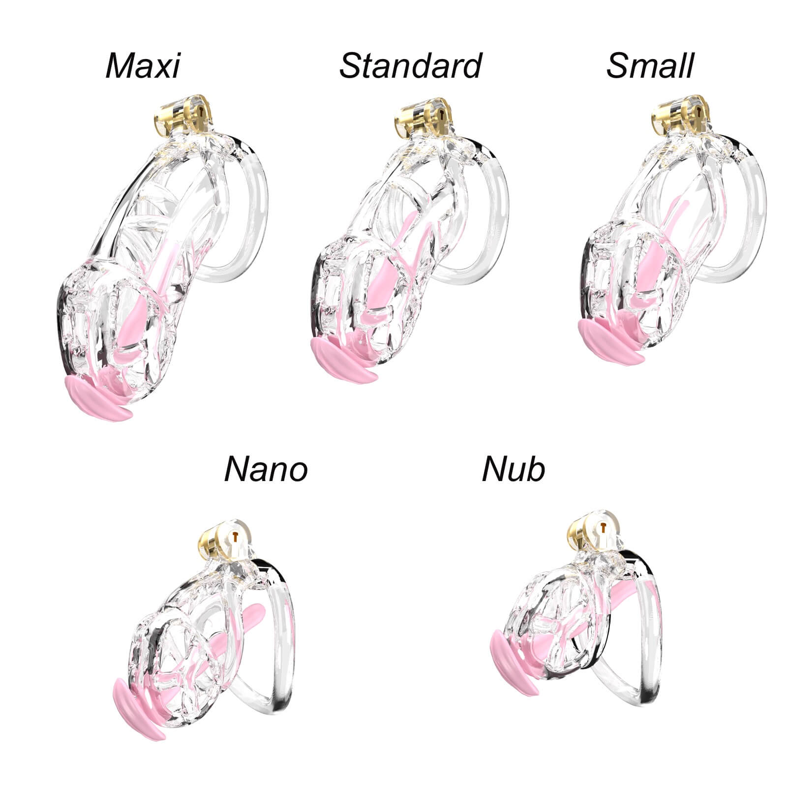 Transparent Cobra Standard Chastity Kit With Urethral