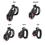 Black Cobra Chastity Nub Kit With Belt And Urethral