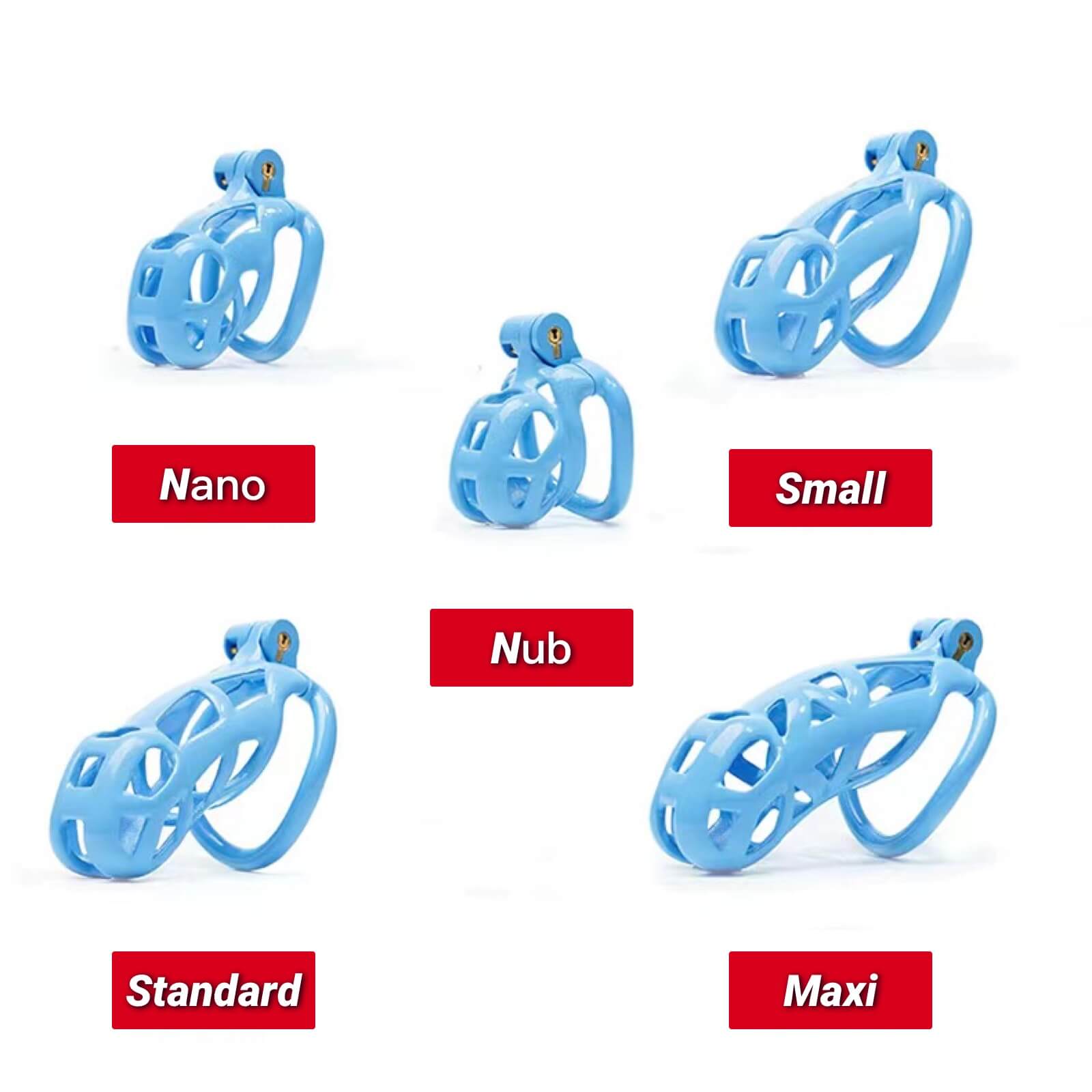 Maxi Blue Cobra Male Chastity Cage