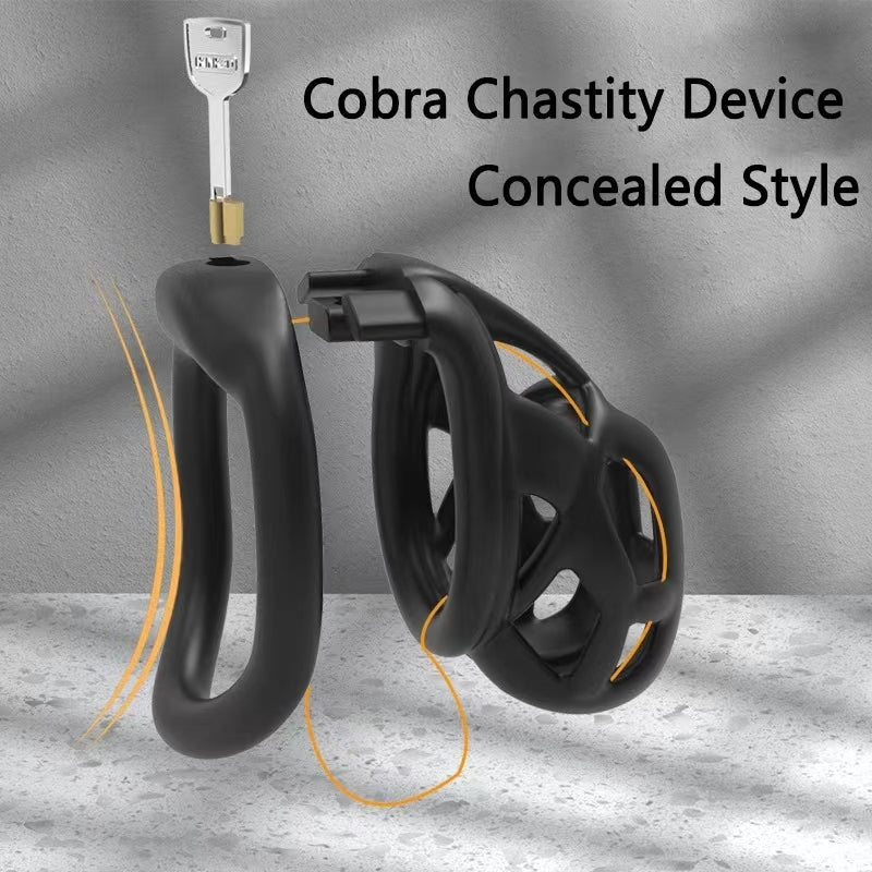 New Concealed Cobra Chastity Cage