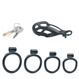 New Upgraded Small Black Cobra Male Chastity Cage