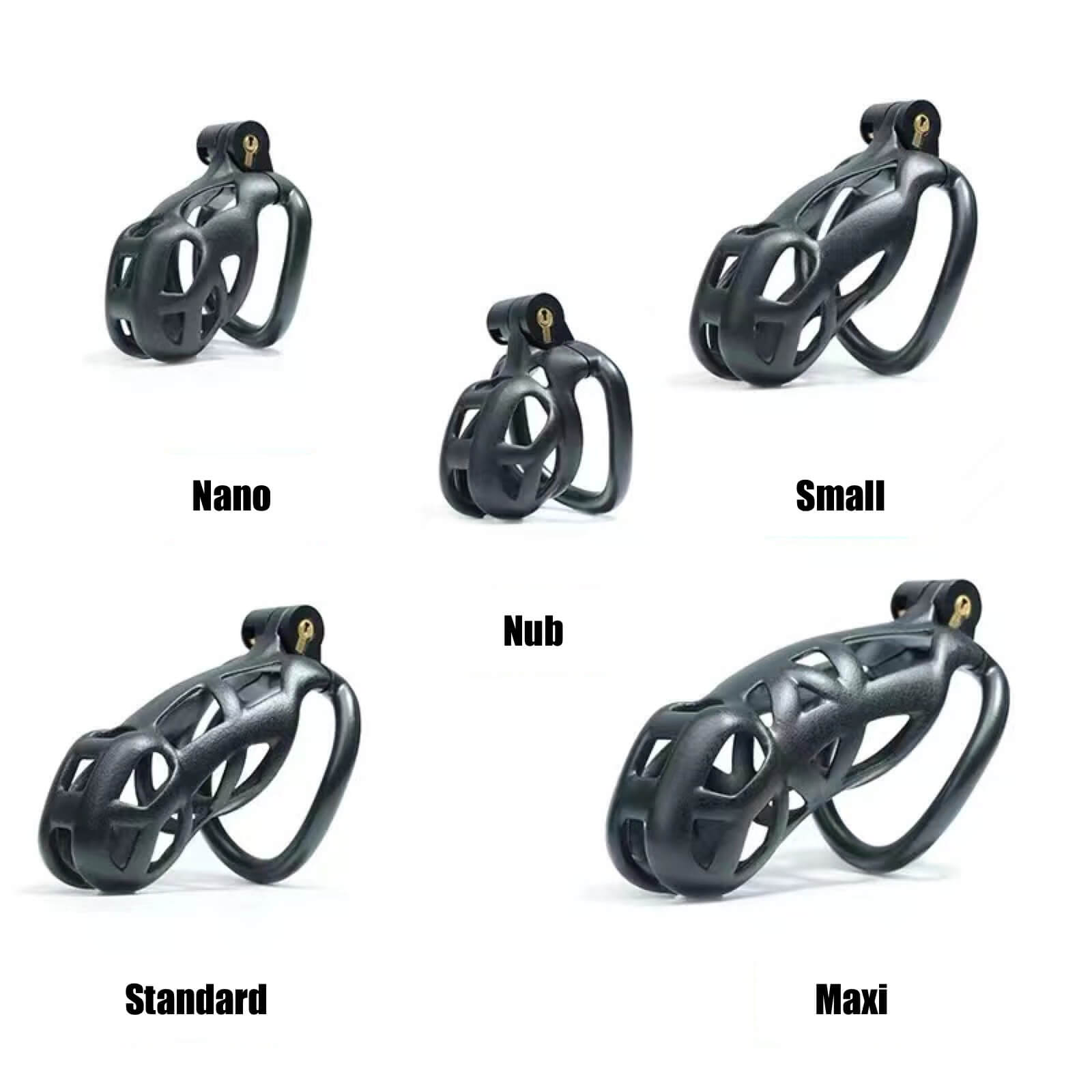New Upgraded Nano Black Cobra Male Chastity Cage