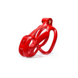 Small Cobra Male Chastity Cage with 4 Rings Red