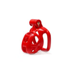 Nub Cobra Male Chastity Cage with 4 Rings Red