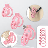 Elastic Soft Pearlescent Pink Cobra Chastity Cage