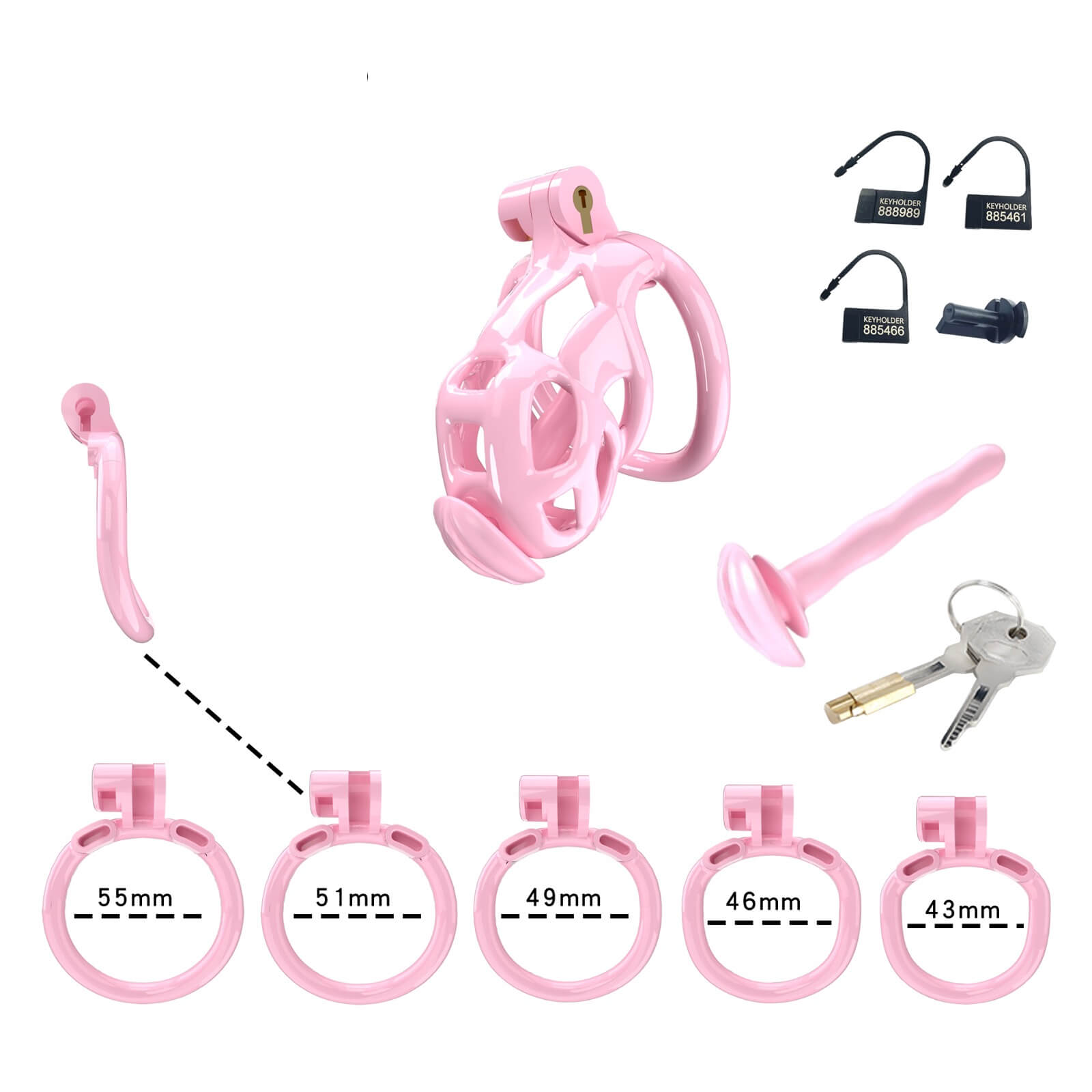 Pink Cobra Nano Chastity Kit With Urethral