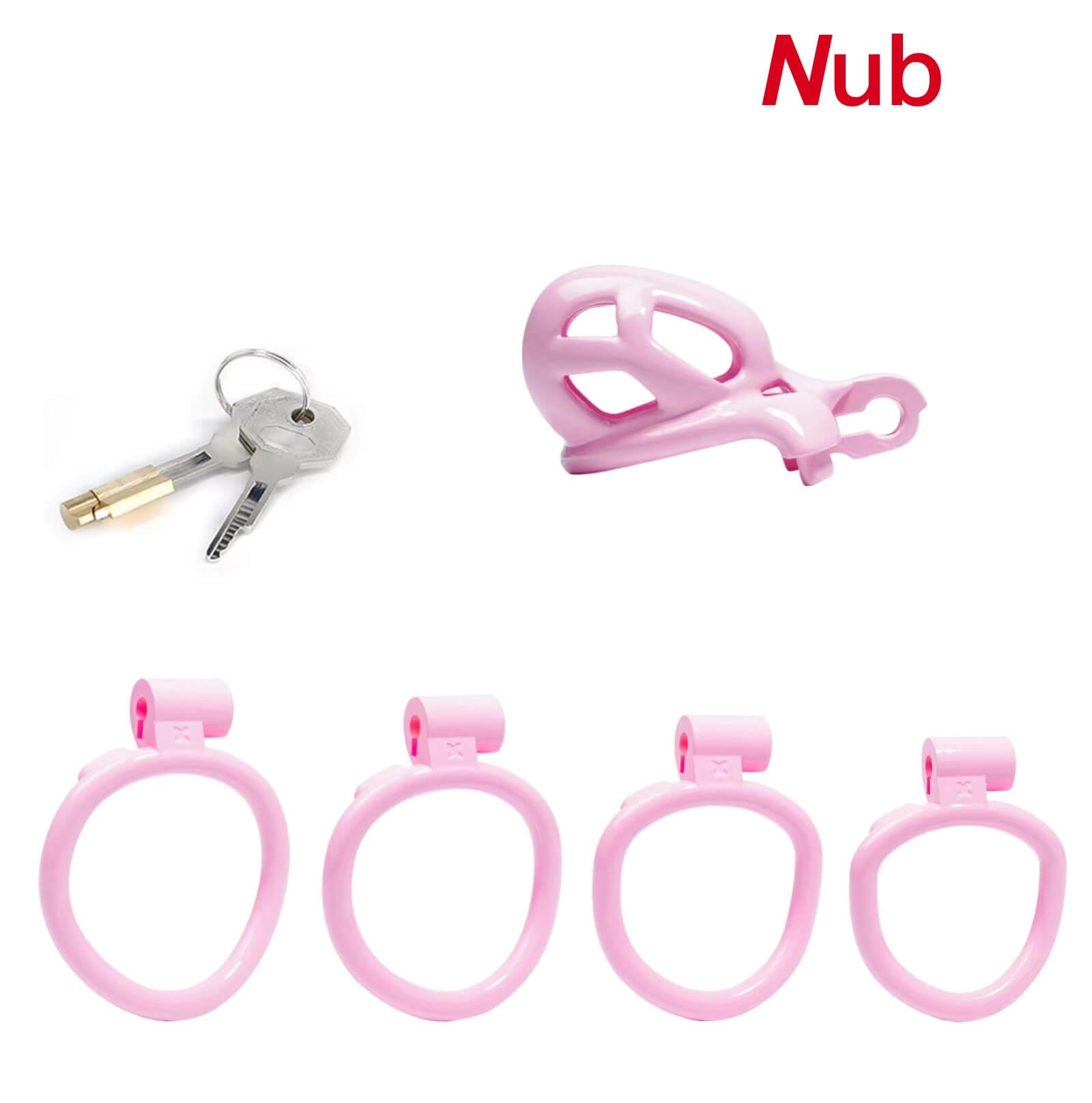 Nub Pink Cobra Male Chastity Cage