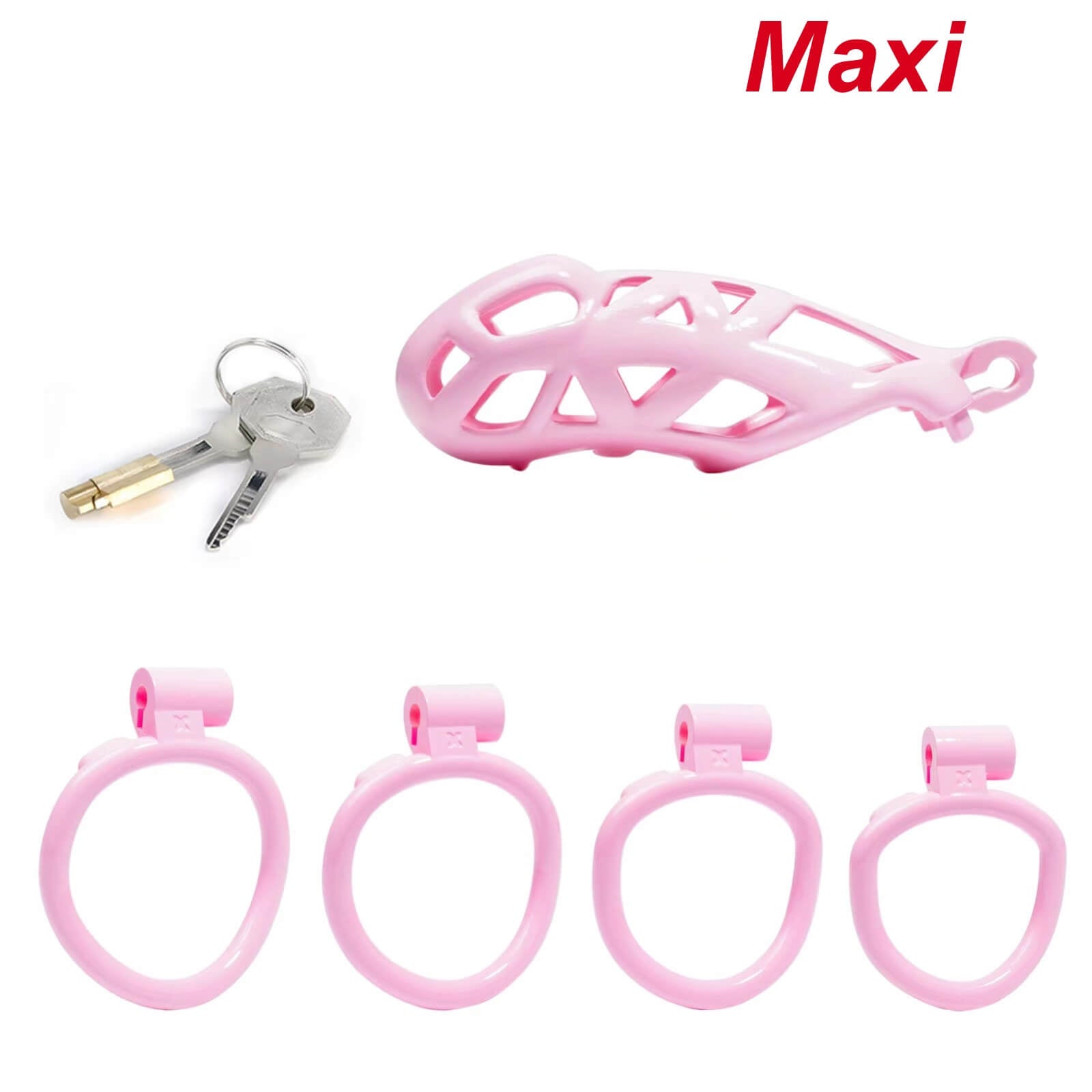 Maxi Pink Cobra Male Chastity Cage