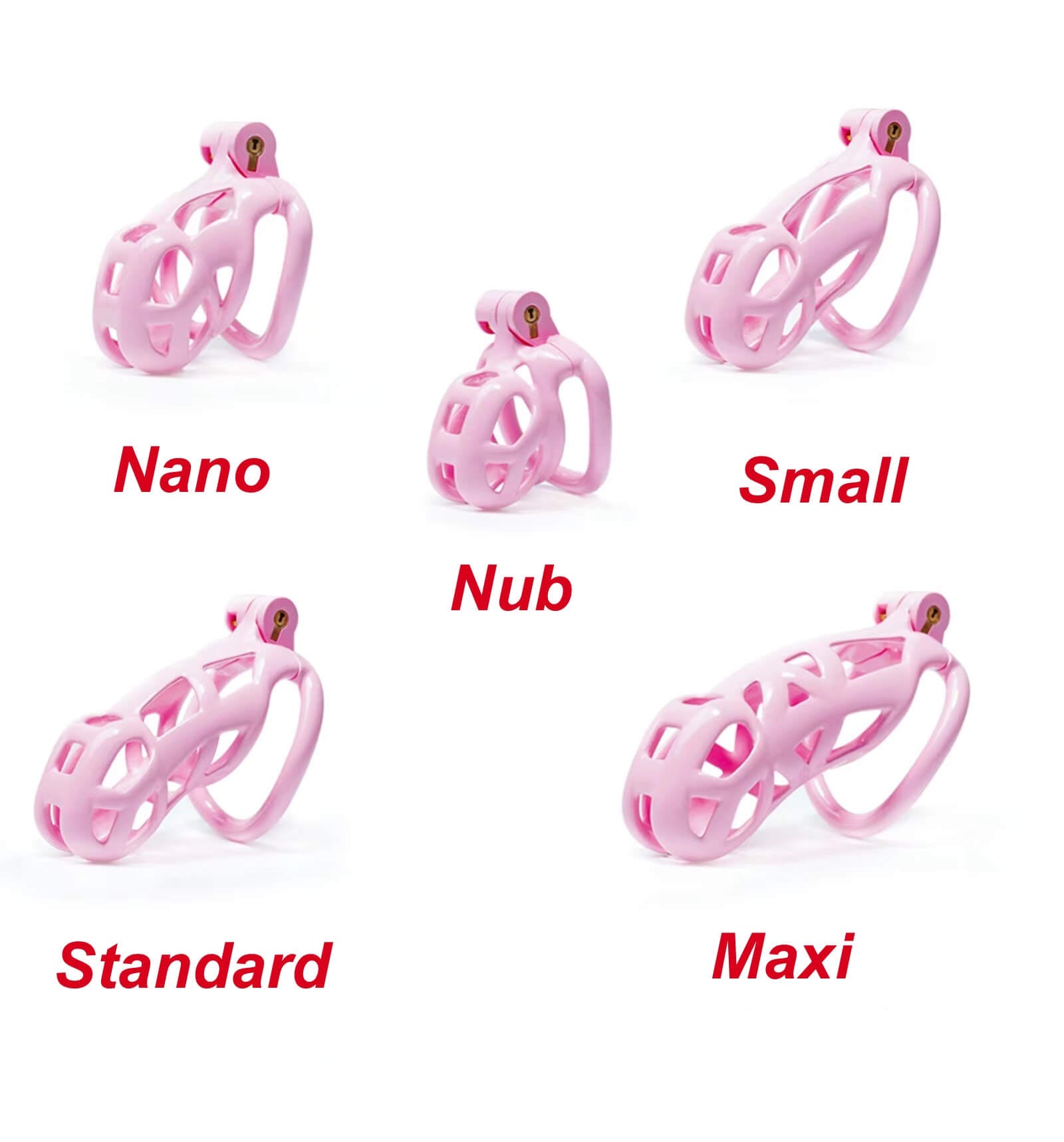 Small Pink Cobra Male Chastity Cage