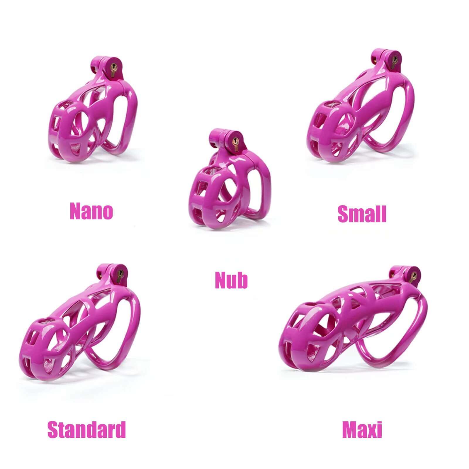 Nano Purple Cobra Male Chastity Cage