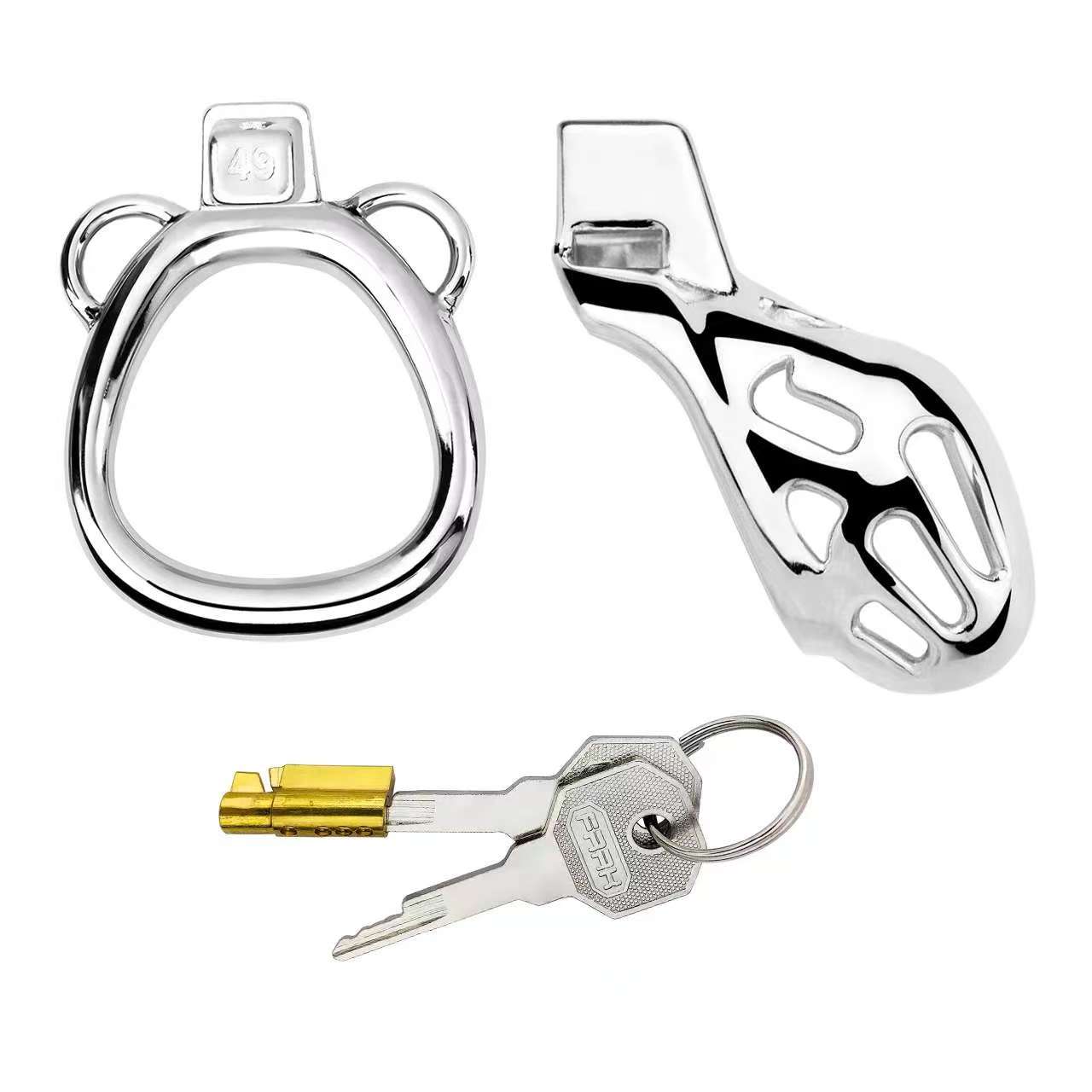 Stainless Steel Cobra Curve Chastity Device