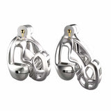 Stainless Steel Double-Lock Mamba Chastity Cage