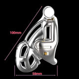 Stainless Steel Double-Lock Mamba Chastity Cage