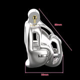 Stainless Steel Double-Lock Mamba Chastity Cage