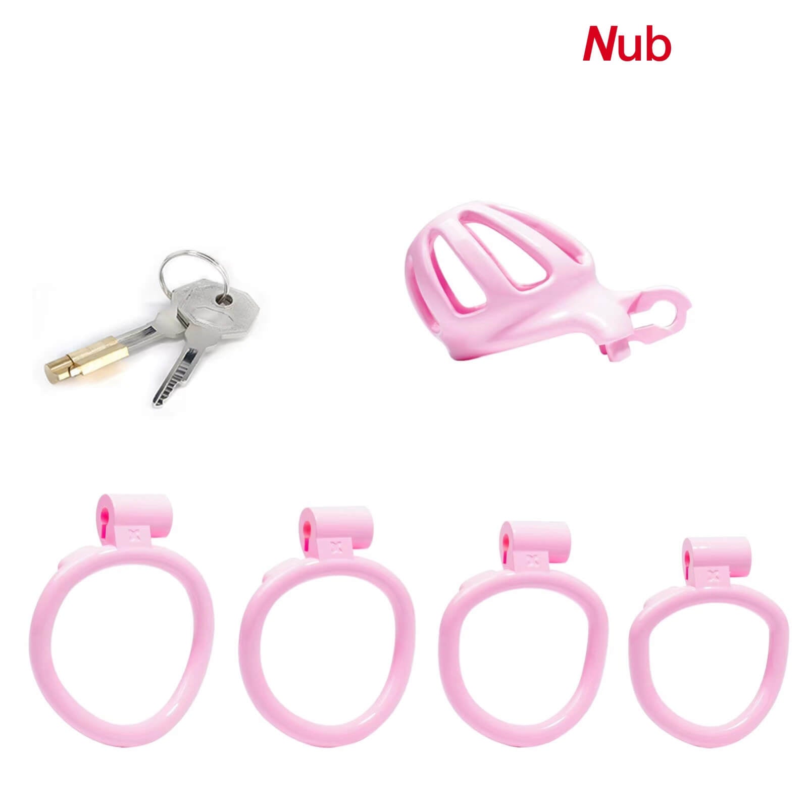 Nub Pink Stripe Cobra Chastity
