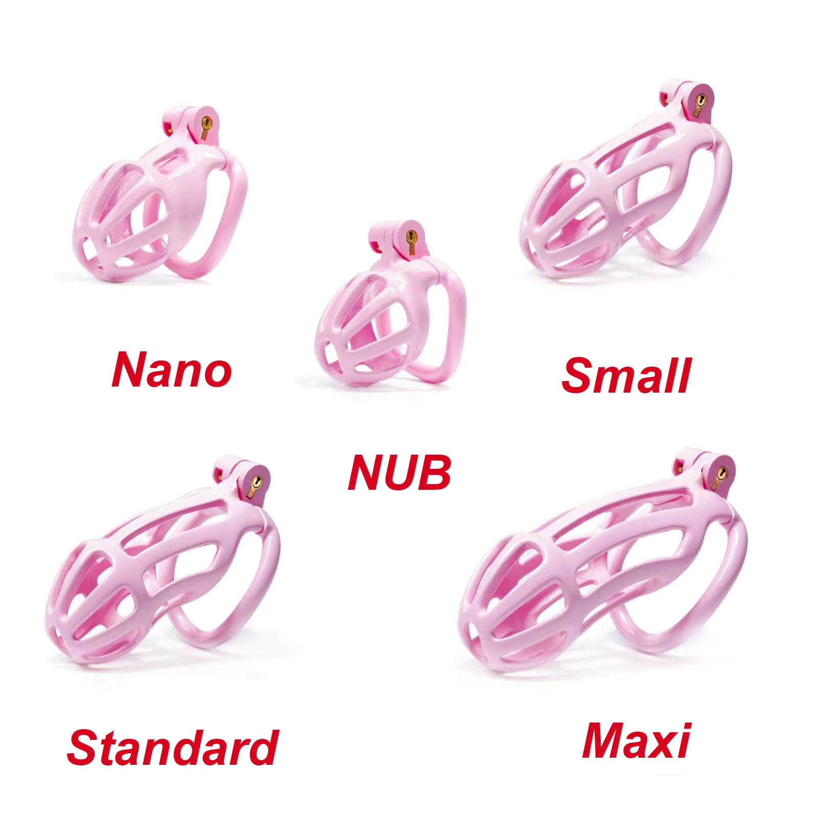 Small Pink Stripe Cobra Chastity