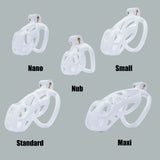 Small Cobra Male Chastity Cage With 4 Rings White