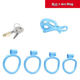 Nub Blue Cobra Male Chastity Cage Kits