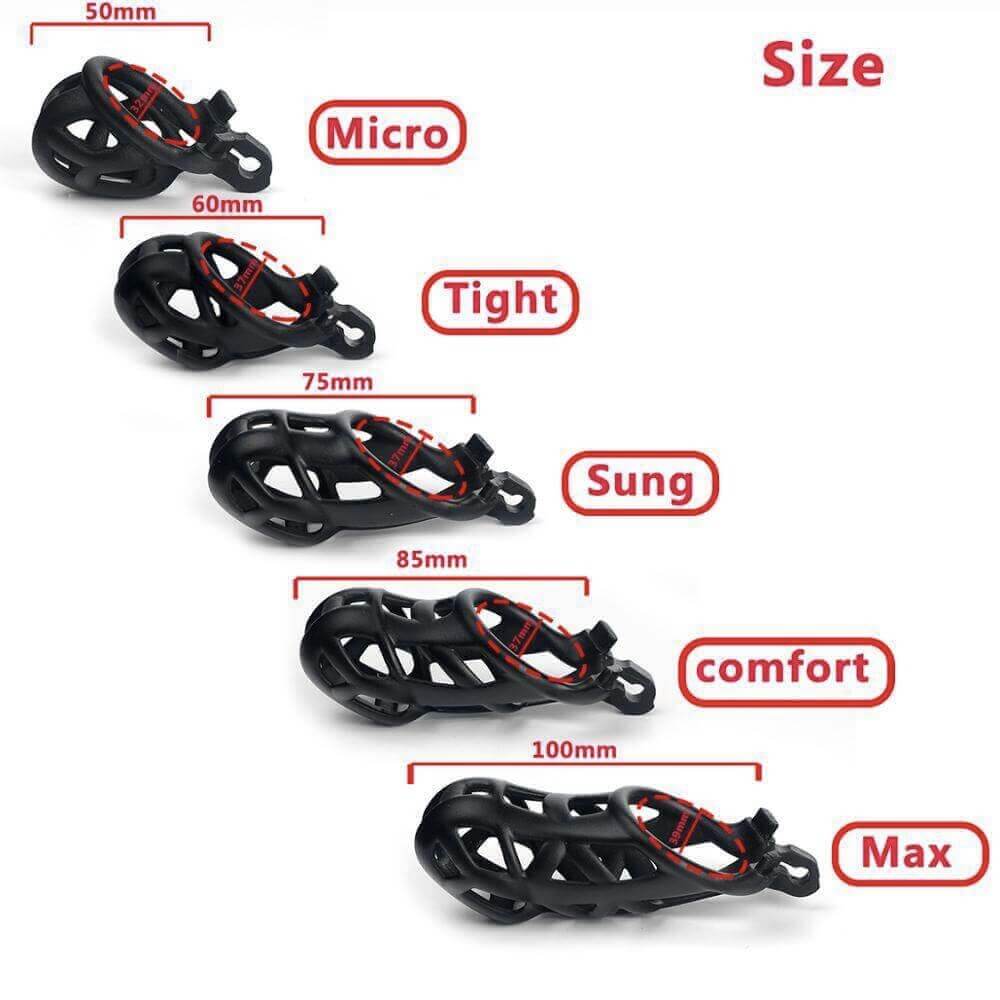 Comfort Cobra 2.0 Chastity Device Kit (3.35 inches)