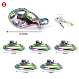 Stainless Steel MAMBA Colorful Chastity Cage