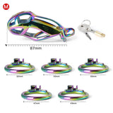 Stainless Steel MAMBA Colorful Chastity Cage