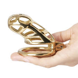 Gold Stainless Steel MAMBA Chastity Cage