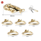 Gold Stainless Steel MAMBA Chastity Cage