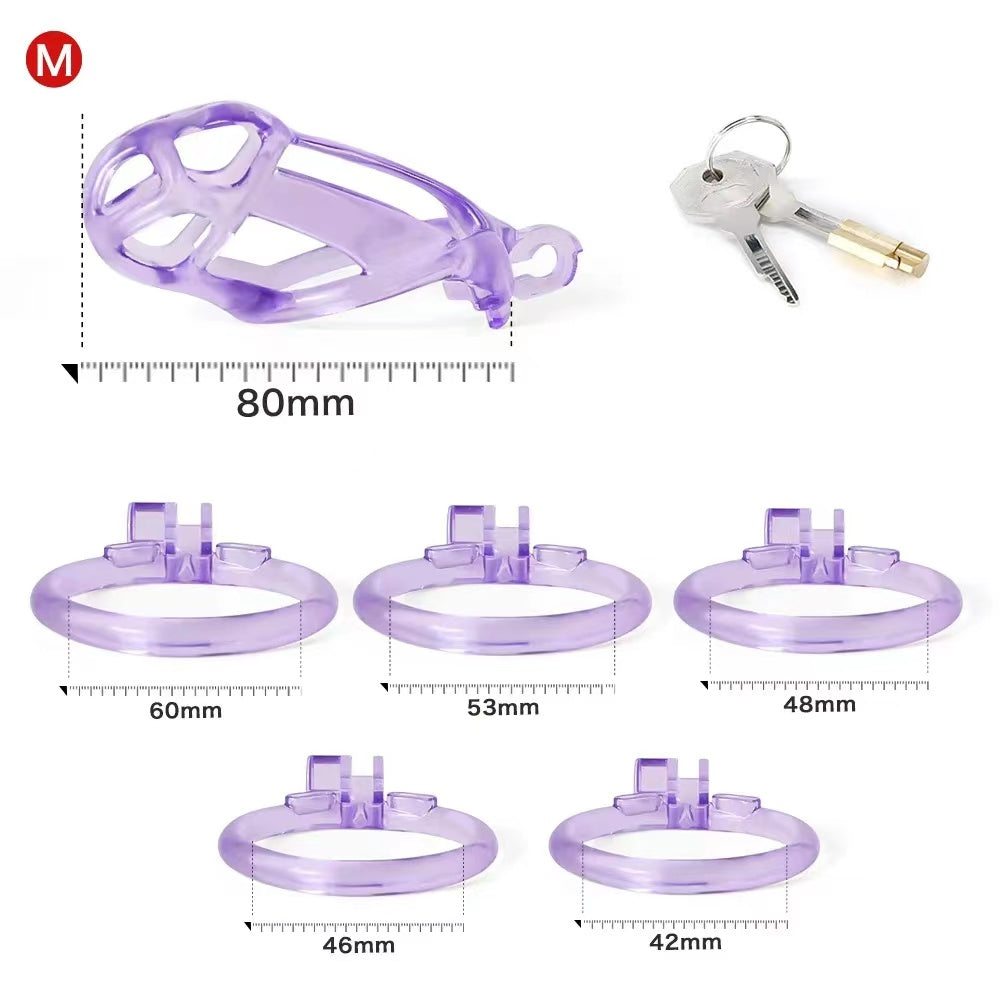 Ice Vision Purple Cobra Chastity Cage Type M