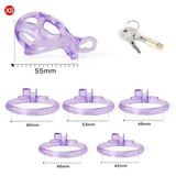 Ice Vision Purple Cobra Chastity Cage Type XS
