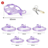 Ice Vision Purple Cobra Chastity Cage Type S