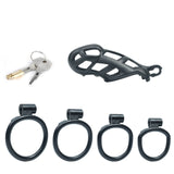 New Upgrade Standard Black Cobra Male Chastity Cage