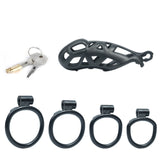 New Upgrade Maxi Black Cobra Male Chastity Cage