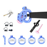 Blue Cobra Chastity Nano Kit With Belt And Urethral