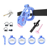 Blue Cobra Chastity Standard Kit With Belt And Urethral