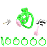 Green Cobra Nub Chastity Kit With Urethral