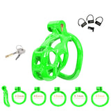 Nano Green Cobra Male Chastity Cage Kits