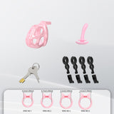 Invisible Pink Cobra Chastity Cage With Silicone Ring 1