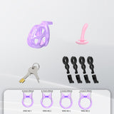 Invisible Purple Cobra Chastity Cage With Silicone Ring