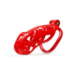 Maxi Cobra Male Chastity Cage with 4 Rings Red