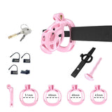 Pink Cobra Chastity Nano Kit With Belt And Urethral