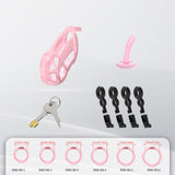 Upgrade Invisible Pink Cobra Chastity Cage 3