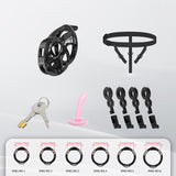 Upgrade Invisible Black Cobra Chastity Cage 7