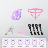 Upgrade Invisible Purple Cobra Chastity Cage 4