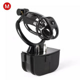 Black Electric Shock Mamba Chastity Cage