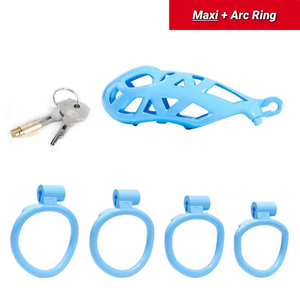 Maxi Blue Cobra Male Chastity Cage Kits – Cobrachastity