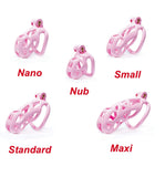 Maxi Pink Cobra Male Chastity Cage Kits
